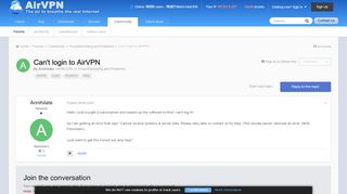 
                            2. Can't login to AirVPN - Troubleshooting and Problems - AirVPN
