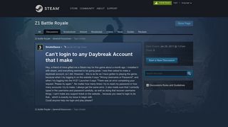 
                            7. Can't login to any Daybreak Account that I make :: H1Z1 General ...
