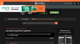 
                            6. cant login to App World, AppWorld - BlackBerry Forums at ...