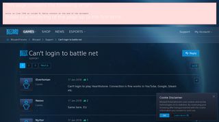 
                            2. Can't login to battle net - Blizzard Forums