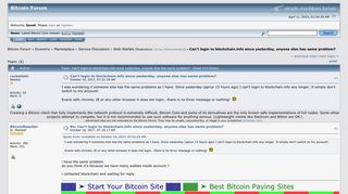 
                            8. Can't login to blockchain.info since yesterday, anyone else has ...