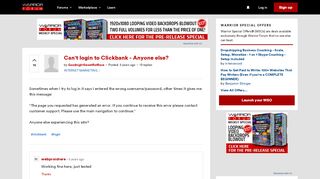 
                            5. Can't login to Clickbank - Anyone else? | Warrior Forum - The #1 ...