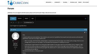 
                            3. Can't login to CryptoBullion – Support – Curecoin.net Forum