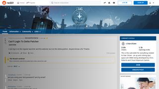 
                            1. Can't Login To Delta Patcher : starcitizen - Reddit