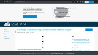 
                            9. Can't login to developer org. How to contact Salesforce support ...