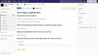 
                            1. Can't login to gitlab.com (#2185) · Issues · GitLab.com / GitLab ...