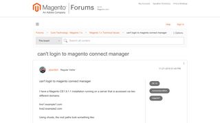 
                            2. can't login to magento connect manager - Magento Forums