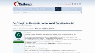 
                            1. Can't login to MobileMe on the web? Solution inside! | MacRumors ...