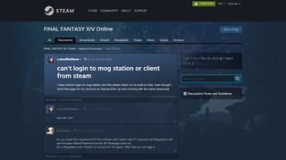 
                            7. can't login to mog station or client from steam :: FINAL FANTASY XIV ...