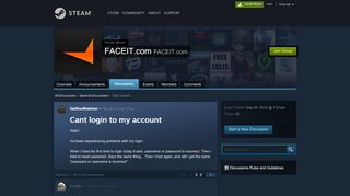 
                            11. Cant login to my account :: FACEIT.com - Steam Community