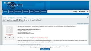 
                            5. Can't Login to my ACP (I have tired to fix and nothing)! | The ...