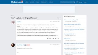 
                            7. Can't Login to My Original Account - Forums - MyDramaList