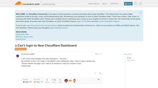 
                            9. Can't login to New Cloudflare Dashboard - Getting Started - Cloudflare ...