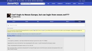 
                            7. Can't login to Nexon Europe, but can login from nexon.net ...