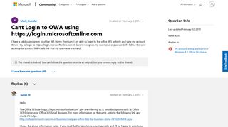 
                            3. Cant Login to OWA using https://login.microsoftonline.com ...