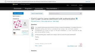 
                            9. Can't Login to parse dashboard with authentication - MSDN - Microsoft