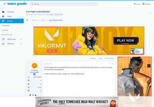 
                            6. Can't login to photobucket - Social Networking - Tom's Hardware