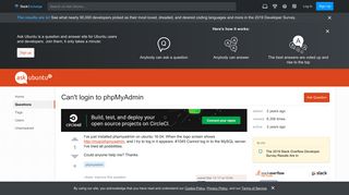 
                            7. Can't login to phpMyAdmin - Ask Ubuntu