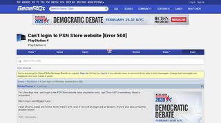 
                            5. Can't login to PSN Store website [Error 500] - PlayStation 4 Message ...
