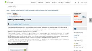 
                            6. Can't Login to Sitefinity Backen - General Discussions - General ...