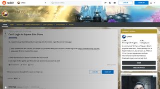 
                            9. Can't Login to Square Enix Store : ffxiv - Reddit