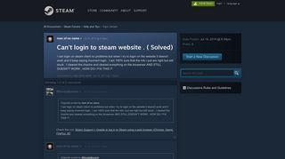 
                            3. Can't login to steam website . ( Solved) :: Help and Tips - Steam ...