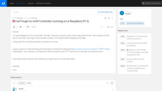 
                            6. Can't login to Unifi Controller (running on a Raspberry Pi 3 ...
