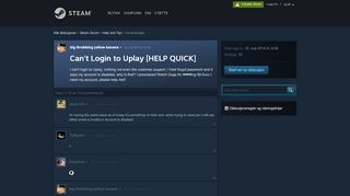 
                            7. Can't Login to Uplay [HELP QUICK] :: Help and Tips - Steam Community