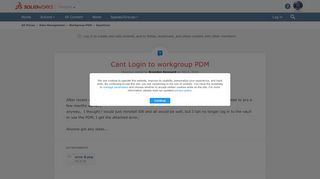 
                            1. Cant Login to workgroup PDM | SOLIDWORKS Forums