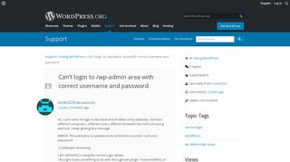 
                            5. Can't login to /wp-admin area with correct username and password ...