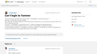 
                            9. Can't login to Yammer - Microsoft Community
