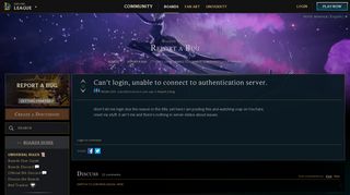 
                            9. Can't login, unable to connect to authentication server. - League ...