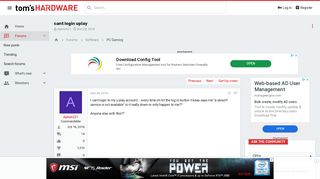 
                            12. cant login uplay | Tom's Hardware Forum