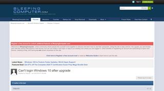 
                            10. Can't login Windows 10 after upgrade - Windows 10 Support ...