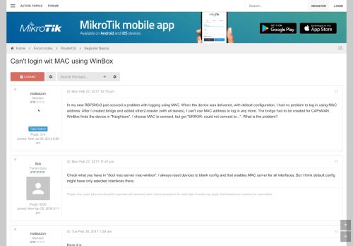
                            9. Can't login wit MAC using WinBox - MikroTik