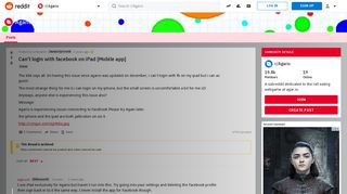 
                            1. Can't login with facebook on iPad [Mobile app] : Agario - Reddit