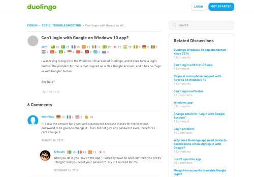 
                            7. Can't login with Google on Windows 10 app? - Duolingo Discussions