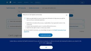 
                            11. Can't Login with Sandbox Acct - PayPal Community