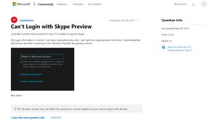 
                            8. Can't Login with Skype Preview - Microsoft Community