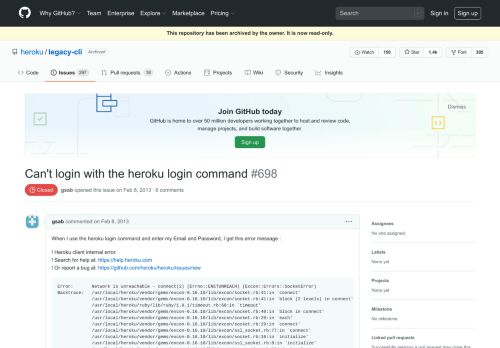 
                            4. Can't login with the heroku login command · Issue #698 · heroku ...