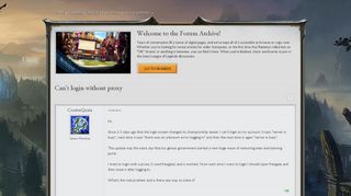 
                            3. Can't login without proxy - League of Legends Community - EUW Forum