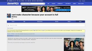 
                            7. cant make character because your account is full - WildStar Message ...