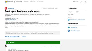 
                            4. Can't open facebook login page. - Microsoft Community