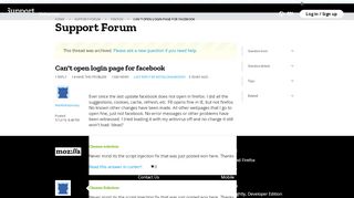 
                            6. Can't open login page for facebook | Firefox Support Forum | Mozilla ...