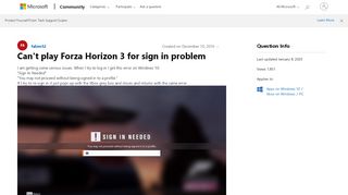 
                            3. Can't play Forza Horizon 3 for sign in problem - Microsoft Community