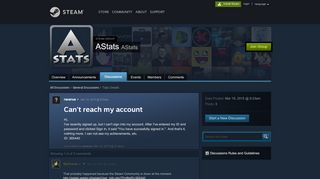 
                            12. Can't reach my account :: AStats - Steam Community