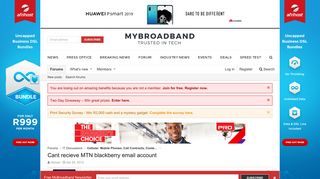 
                            3. Cant recieve MTN blackberry email account | MyBroadband