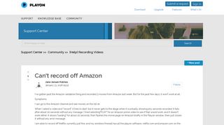 
                            3. Can't record off Amazon – Support Center