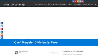 
                            11. Can't Register Bitdefender Free - Forum | Daves Computer Tips