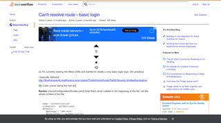 
                            12. Can't resolve route - basic login - Stack Overflow